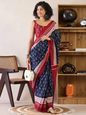 Batik Ready to Wear Ikat Saree