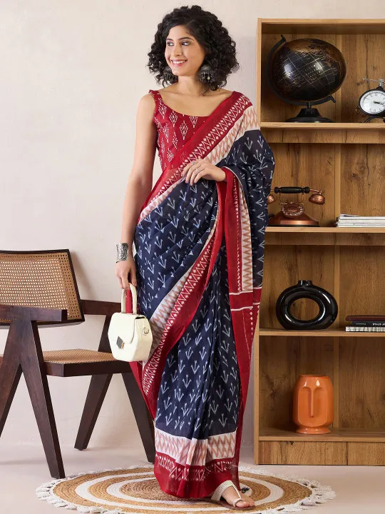 Batik Ready to Wear Ikat Saree